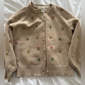 Tuckernuck cardigan with floral beading NWOT